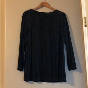 Velvet long sleeve tunic shirt